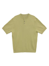 Raw Button Henleyneck Knit (5color)