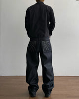 Mix Nylon Ribbed Zip-up