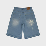 Western Stud Bermuda Denim Pants