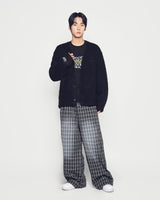 25FW チェックトラックウォッシュドパンツ ブラック