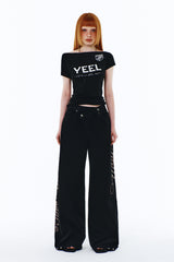 YEEL RACING ASYMMETRIC T-SHIRT BLACK