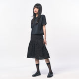 MANS クロップピケポロシャツ BLACK