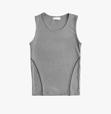 Muscle fit side stitch sleeveless shirt