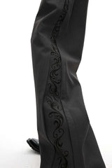 Embroidered Pleated Vintage Trousers