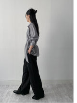 More Tencel See-Through Wrap Blouse