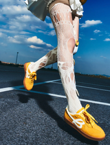 ジョイントネームレトロジャーマントレーニングシューズ - YELLOW