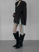 Bio Collarless Maxi Jacket