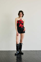  FLUTTER HALTERNECK / RED