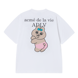 25SS タンニングオパンチュウサギベーシックロゴ半袖Tシャツ ホワイト
