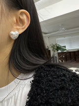 [92.5silver] ジュエルハートピアス