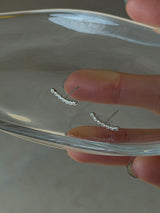 [925silver] Under line cubic earring