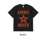 ヘイトラブプリンティングオーバー半袖Tシャツ