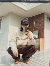 マーシャルレタリングロングスリーブニット