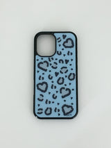 F.heart leopard case (blue)