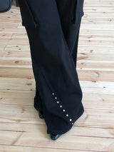 ロックシックベルトブーツカットパンツ