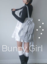 Pudgy bunny backpack _ light grey
