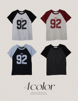 スポーティーラグランカラー半袖Tシャツ (4color)