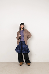 Twister Star Button Hoodie Zip-up - Brown    