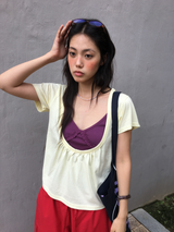 Mellow Deep U-Neck T-Shirt (3color)