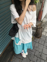 スリットオーバーサイズTシャツ