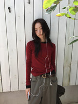 Leaf Low Cutting Long Sleeve