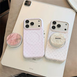 ラクシャリーストーンパターンマグネティックiphoneケース