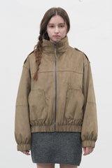 【即日発送】woman soft touch suede blouson