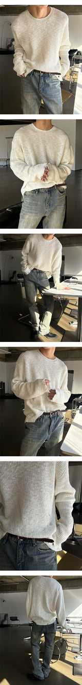 [S/S] ダメージオーバーフィットニット(4color)