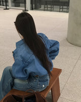 [Bellidmade/Casual] フォレストオーバーフィットデニムシャツ