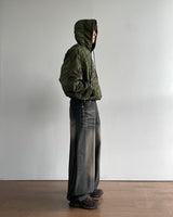 Brown balloon denim pants