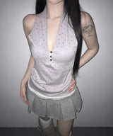 dot halter top (3colors)