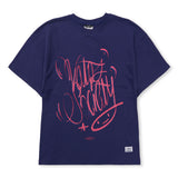 ピンスマイルセミオーバーサイズTシャツ パープル / スカイブルー