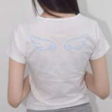 エンジェルマーククロップTシャツ (WHITE) F25QB104