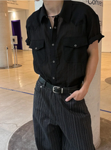 [S/S] Western シースルーリンクルシャツ(3color)