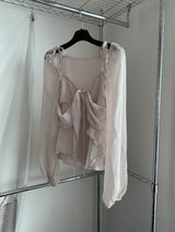 cheek ribbon blouse (2 colors)
