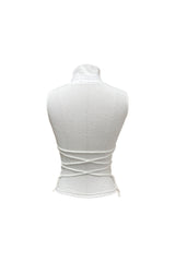 JOSEE HALF ZIP-UP / WHITE