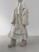 Bocashi Damage Knit Slim Long Muffler