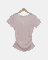 Milke Lace Short Sleeve T-Shirt