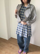Low Check Pleated Dress (2color)