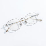 Knouun Round titanium glasses CODE. 102. B Silver N Gold