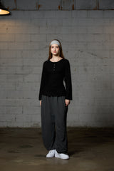 FAIRY WOOL LONG SLEEVE / BLACK