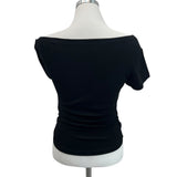  Twist Off-Shoulder Short Sleeve T-Shirt (3 Colors)