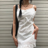 ホワイトパンチング ミニワンピース