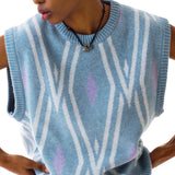 Diamond Vest Sky Blue