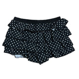DOTINA Ruffle Dot Mini Pants Skirt (Black)