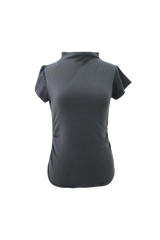 Half neck shirring T (3color)