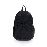 Classic Shirring Nylon Backpack – black