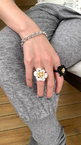 Rose beads ring(2color)