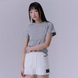 90's スカラップステッチネックTシャツ (GREY)