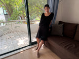 gathered drape top
